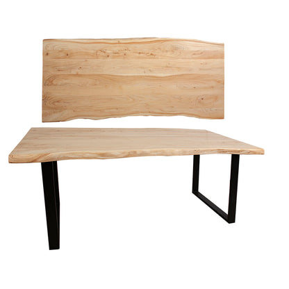 Side table Romimex Brown Black 90 x 77 x 200 cm