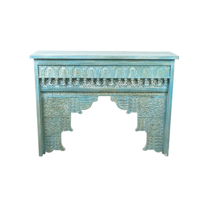 Console Romimex Turquoise Mango wood 120 x 90 x 30 cm Romimex