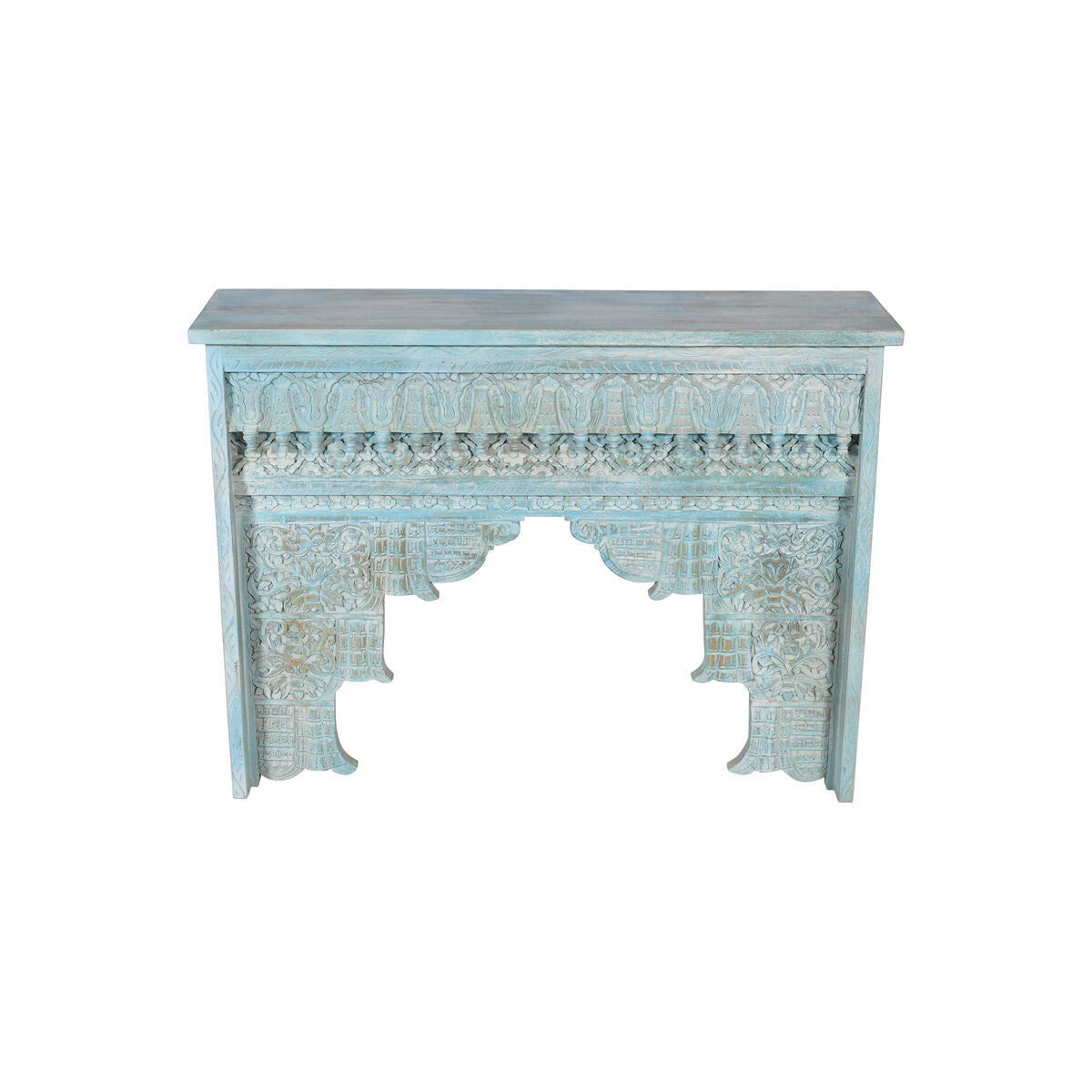 Console Romimex Turquoise Mango wood 120 x 90 x 30 cm Romimex