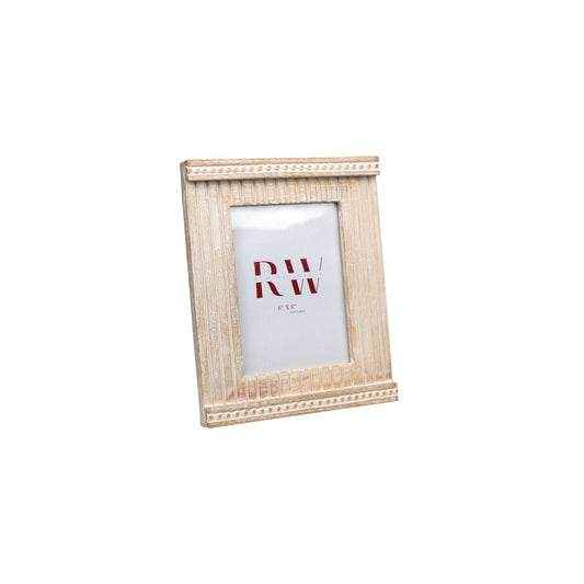 Photo frame Romimex White Mango wood MDF Wood 2 x 20 x 15 cm Romimex