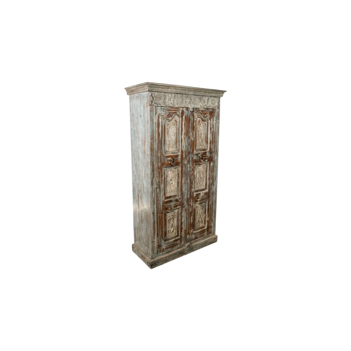 Cupboard Romimex Brown Mango wood 100 x 180 x 45 cm