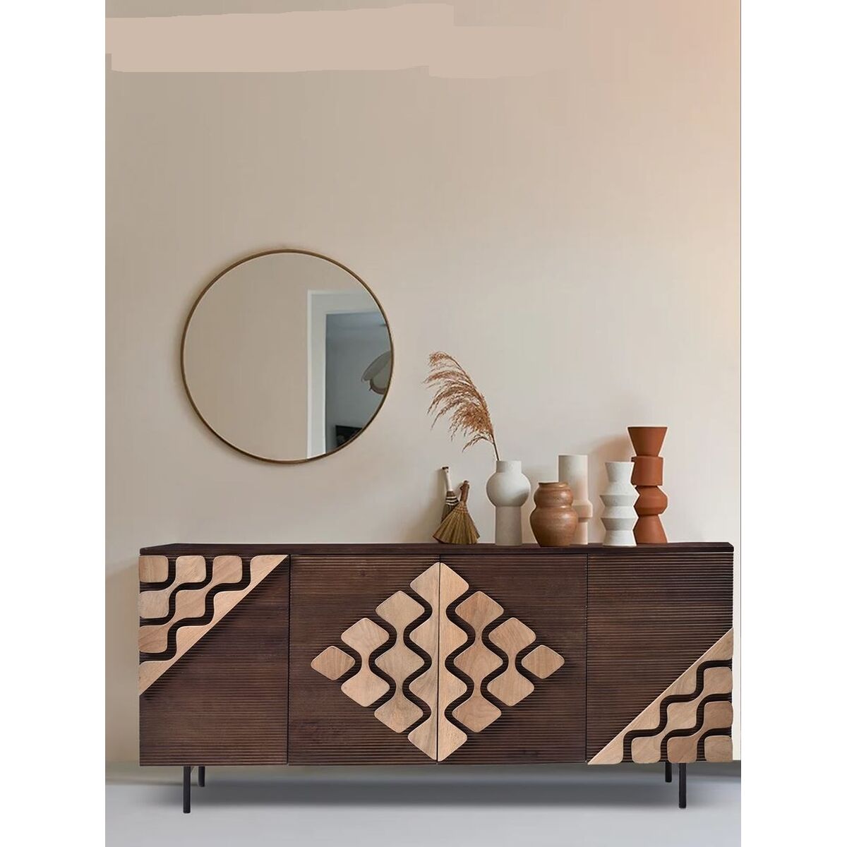 Sideboard Romimex Brown Golden Mango wood 40 x 80 x 150 cm Romimex