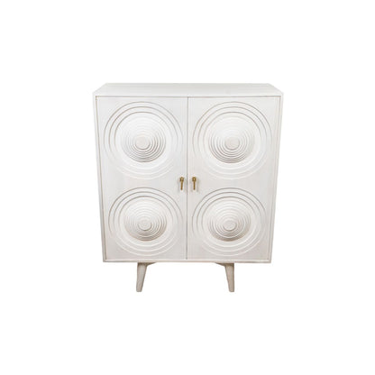 Sideboard Romimex White Mango wood 42 x 111 x 91 cm