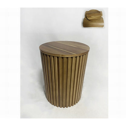 Side table Romimex Natural Acacia MDF Wood 41 x 53 x 41 cm