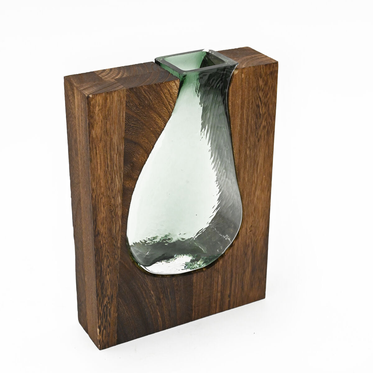 Vase Romimex Brown Green Glass 18 x 24 x 6 cm