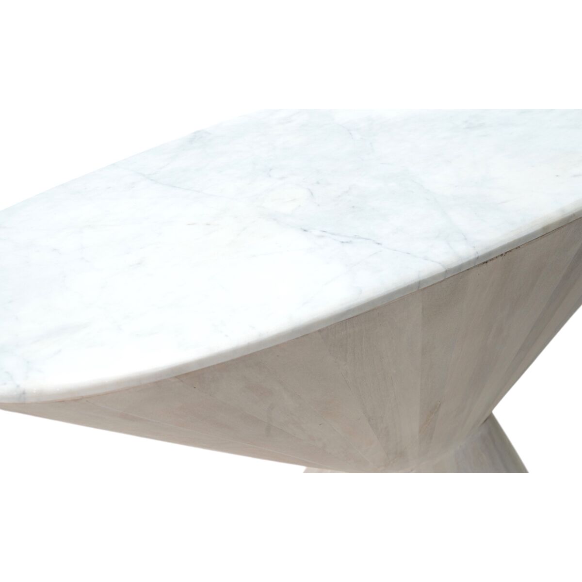 Console Romimex White Golden 122 x 75 x 39 cm Cone-shaped