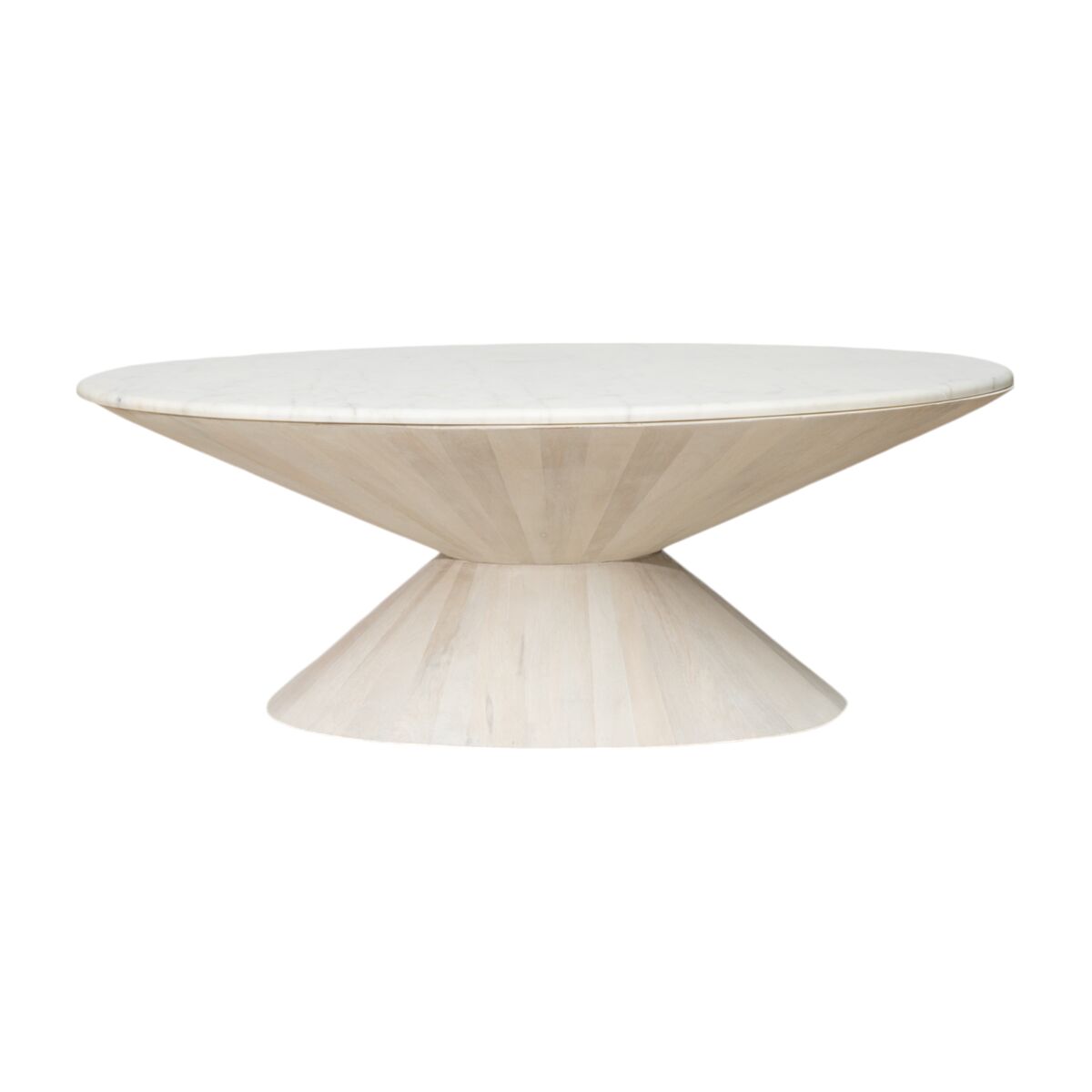 Side table Romimex White Golden 122 x 45 x 69 cm Cone-shaped