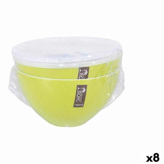 Salad Bowl Kitchen Tropic Green With lid 2 Pieces (8 Units) Kitchen Tropic