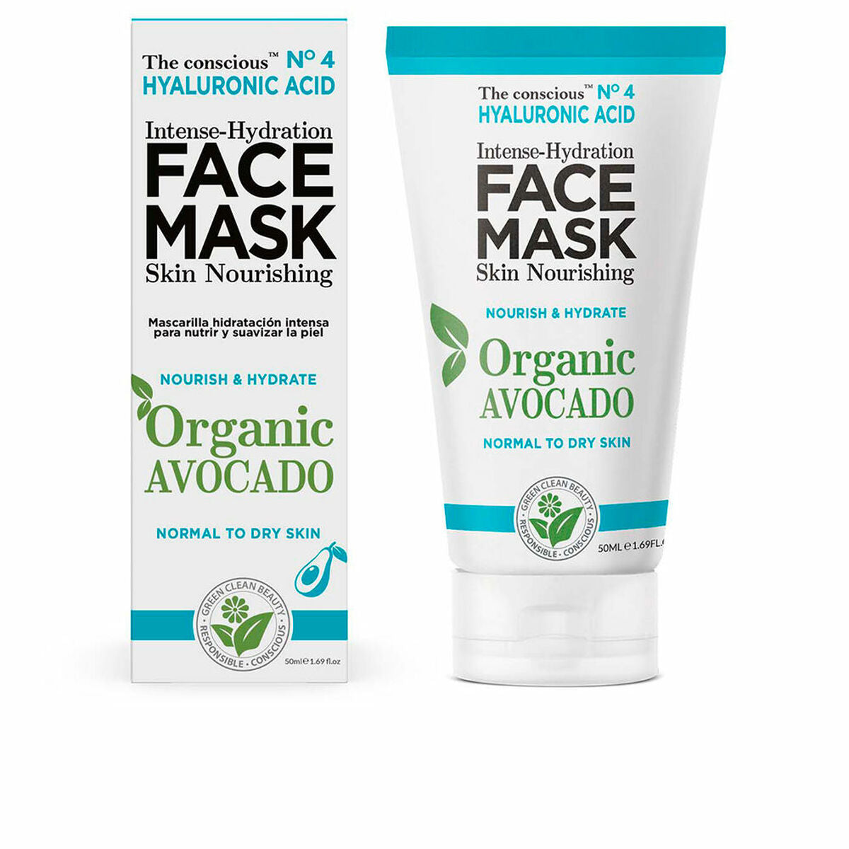 Moisturizing Facial Mask The Conscious Hyaluronic Acid Avocado (50 ml)