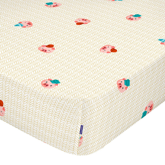 Fitted sheet HappyFriday MR FOX Multicolour 105 x 200 x 32 cm