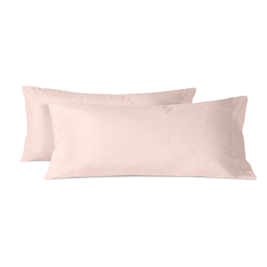 Pillowcase HappyFriday BASIC Light Pink 45 x 110 cm (2 Units) HappyFriday