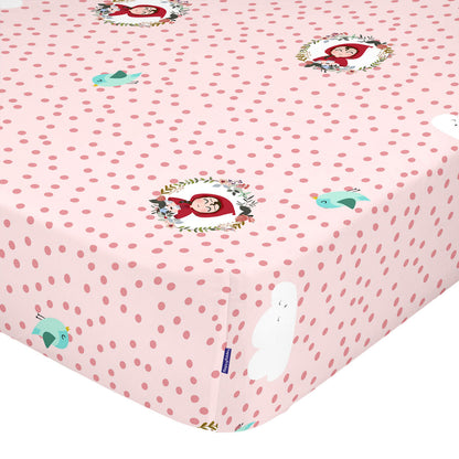 Fitted sheet HappyFriday MR FOX Multicolour Pink 70 x 140 x 14 cm HappyFriday