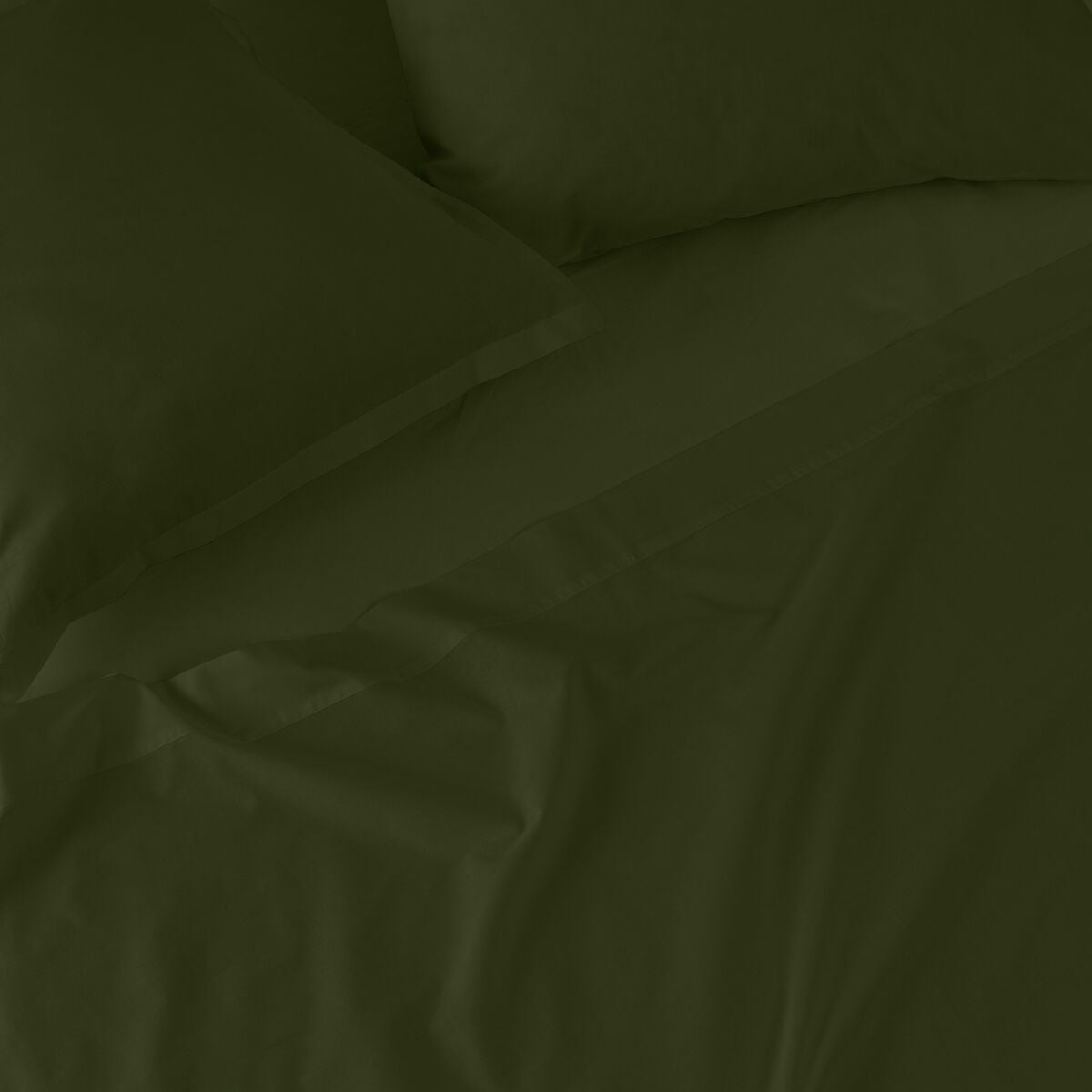 Fitted sheet HappyFriday BASIC Dark green 180 x 200 x 32 cm