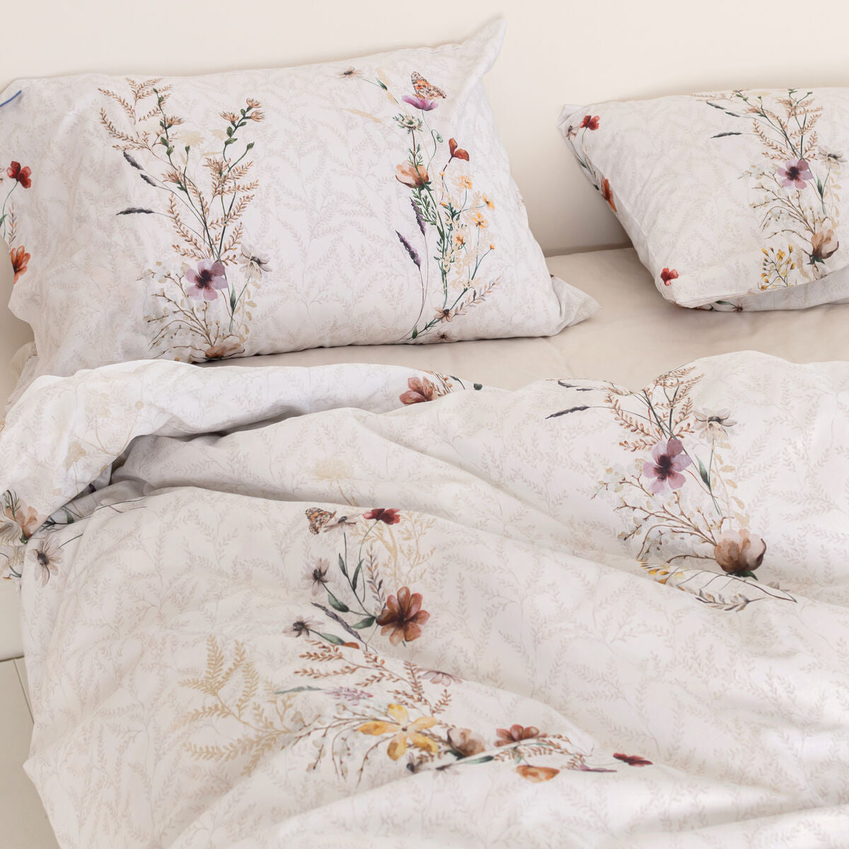 Nordic cover HappyFriday Wild Flowers Multicolour 200 x 200 cm