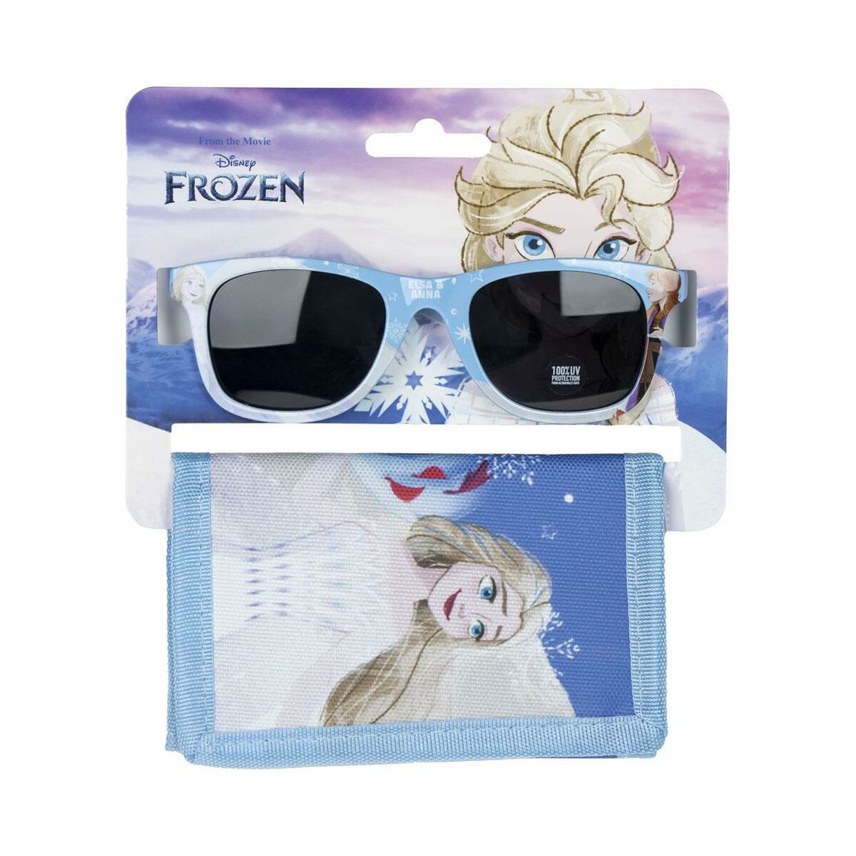 Sunglasses and Wallet Set Frozen Blue