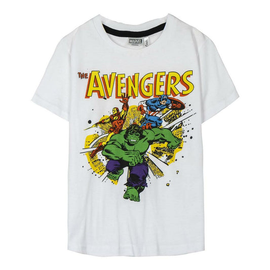 Child's Short Sleeve T-Shirt Marvel White