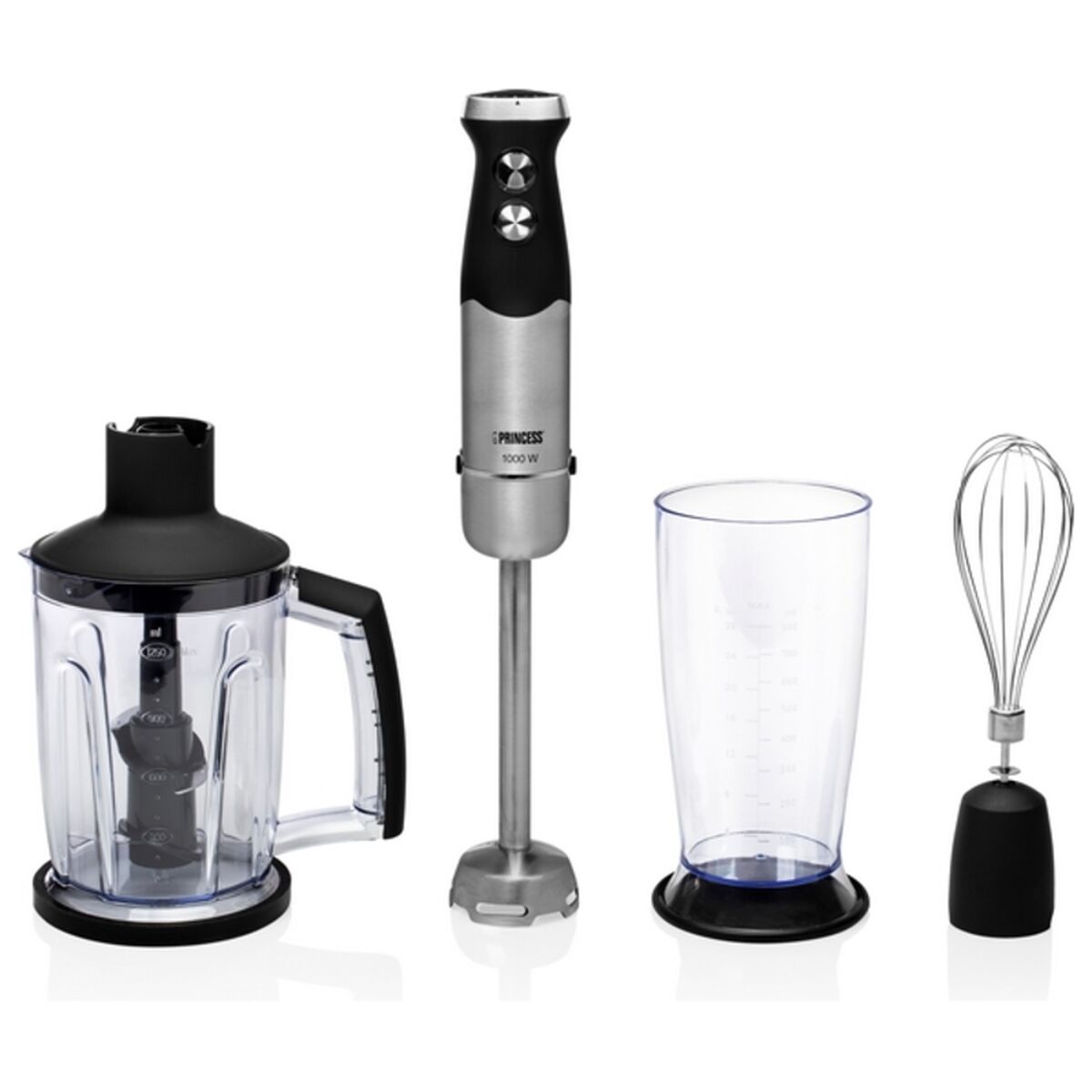 Kädessä pidettävä Blender Princess 01.221221.01.001 0,8 L 1000 W Musta 1000 W