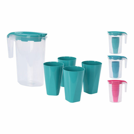 Jug and glasses set 350 ml 1,75 L Jug (5 Pieces) BigBuy Home