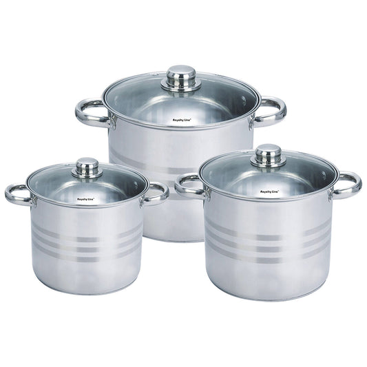 Pot with Glass Lid Royalty Line SP2 6 Pieces Royalty Line