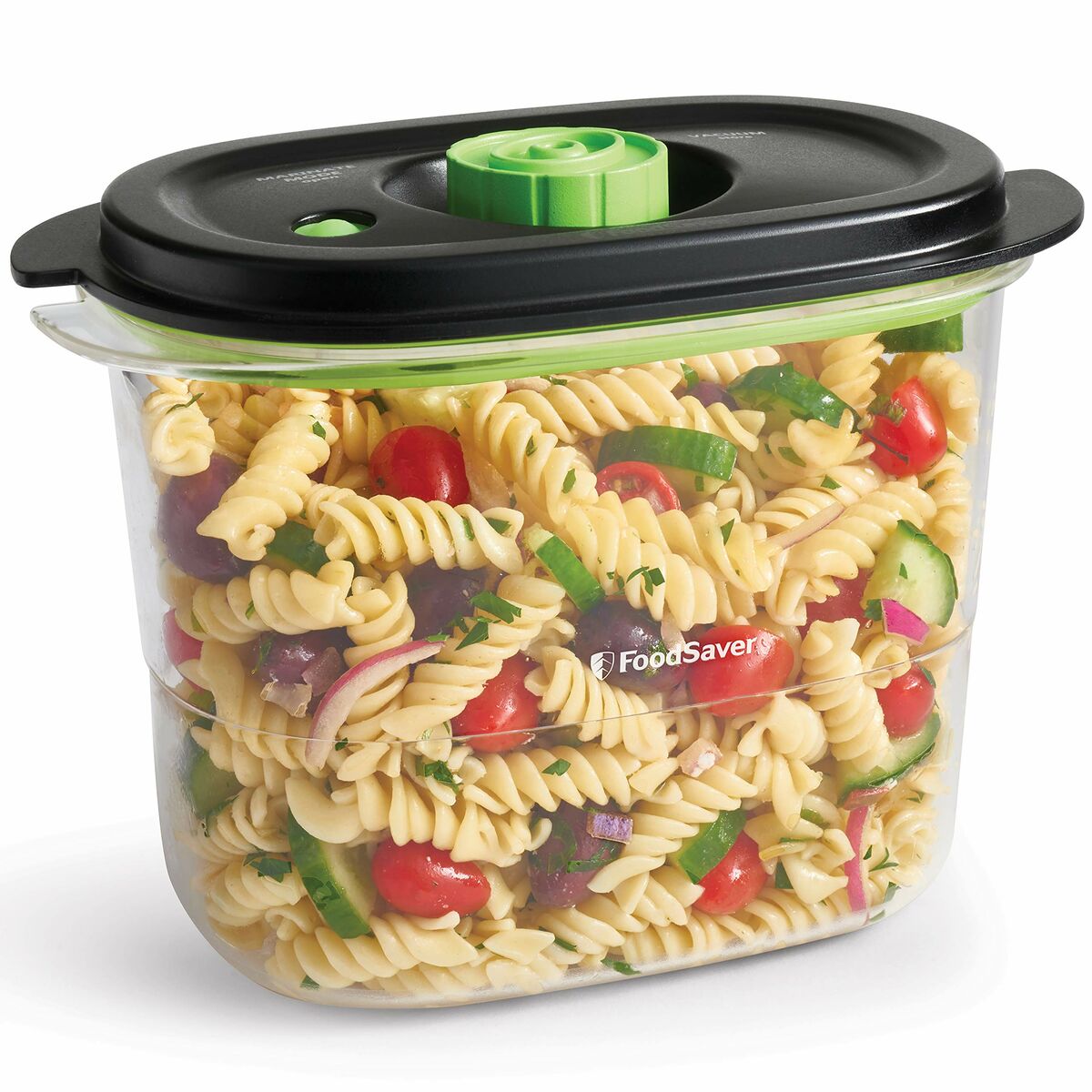 Hermetic Lunch Box Foodsaver FFC023X Musta läpinäkyvä muovi Tritan 1,8 L