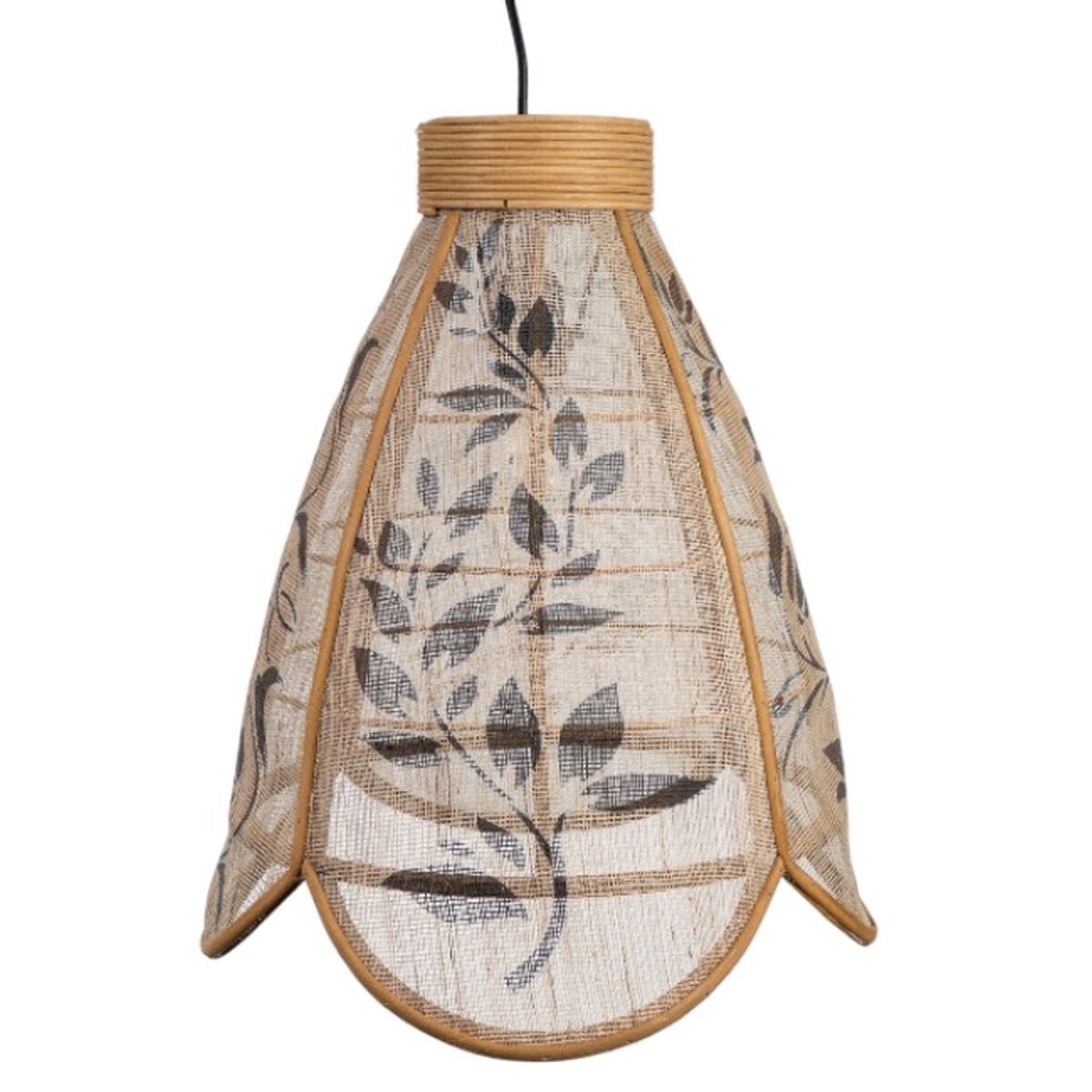 Ceiling Light Romimex Black Natural Jute Bamboo 37 x 47 x 37 cm