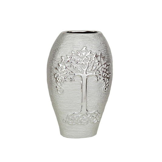 Vase Romimex Silver Porcelain 20 x 32 x 11 cm Romimex