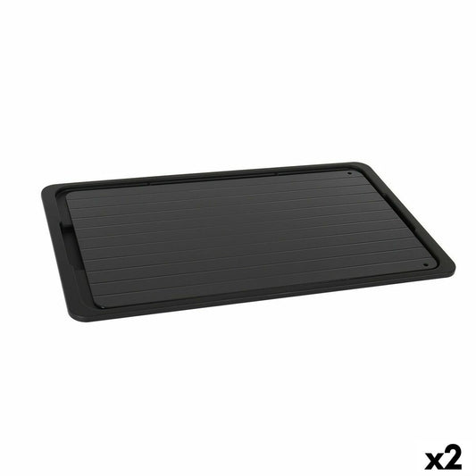 Tray Percutti Defrost function Black 39 x 23 cm (2 Units) Percutti