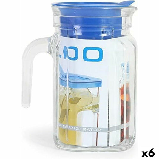 Purkki kannella ja annostelija Borgonovo Igloo Squared Blue 600 ml (6 yksikköä)