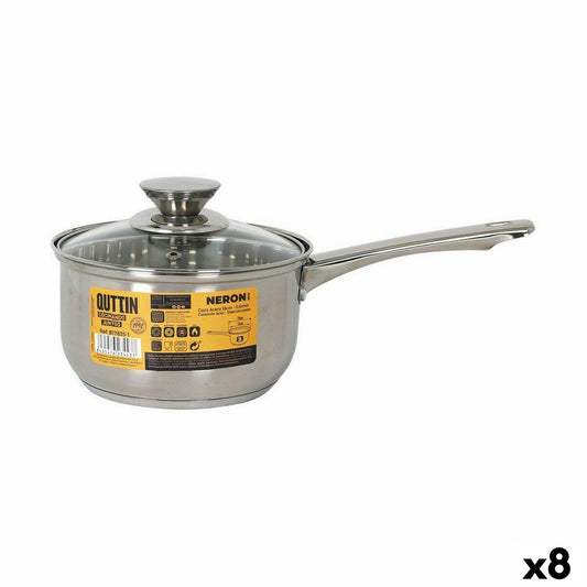 Saucepan with Lid Quttin New Neron Steel 33 x 17,5 x 10 cm (8 Units) Quttin