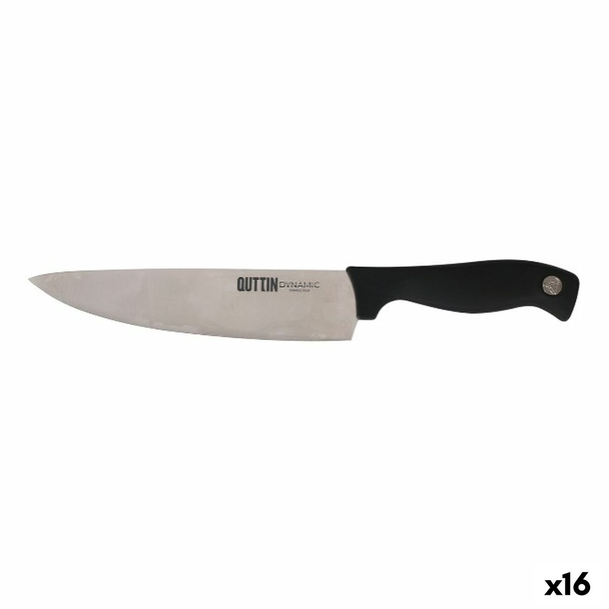 Keittiöveitsi Quttin Dynamic Black Silver 20 cm (16 yksikköä)