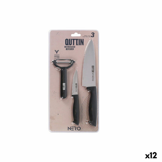 Keittiösetti Quttin Nero Black 3 kpl (12 kpl)