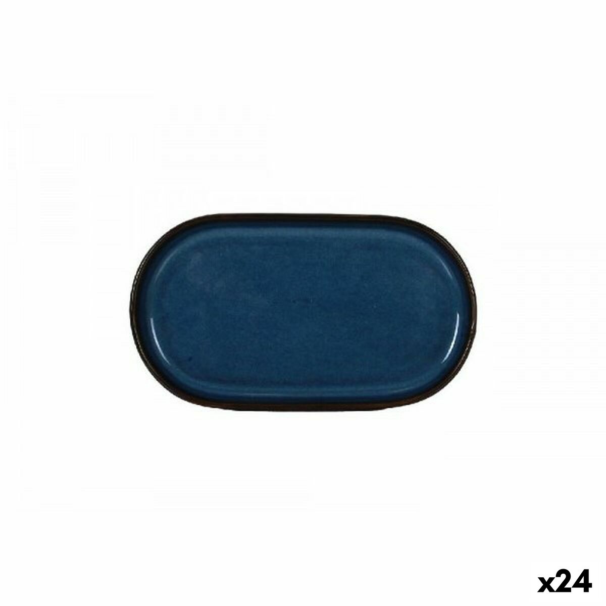 Välipalatarjotin La Mediterránea Chester Blue Ovaali 13 x 8 x 4 cm (24 yksikköä)