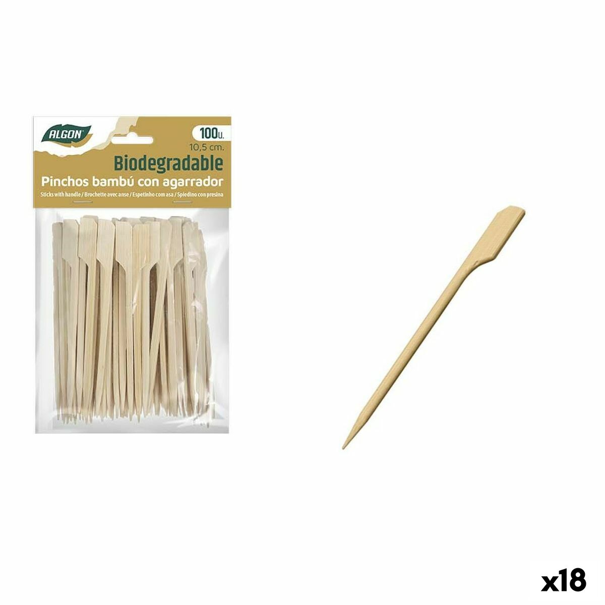 Grillivarrassarja Algon Bamboo 100 kpl 10,5 cm (18 yksikköä)