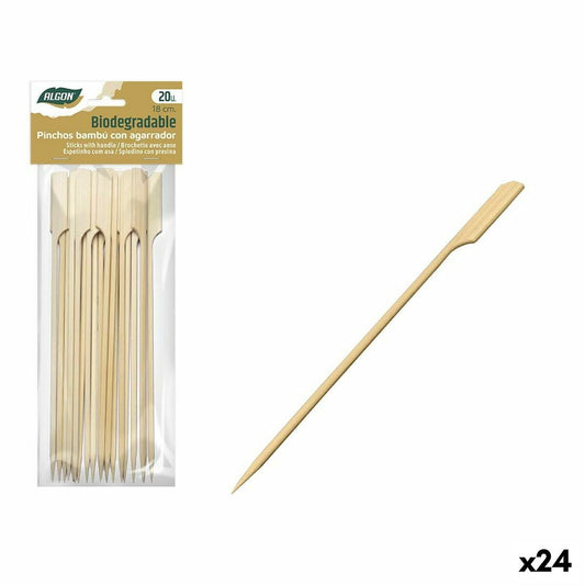 Grillivarrassarja Algon Bamboo 20 osaa 18 cm (24 yksikköä)