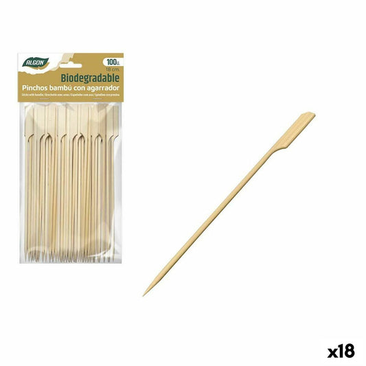 Grillivarrassarja Algon Bamboo 100 kpl 18 cm (18 yksikköä)