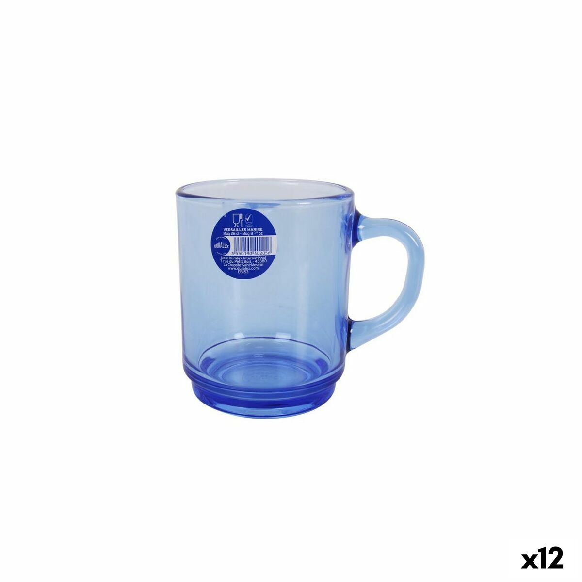 Cup Duralex Versailles Navy Blue 260 ml (12 yksikköä)