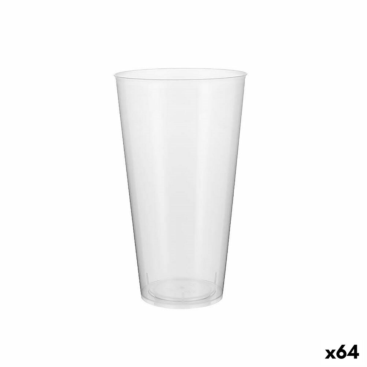 Uudelleenkäytettävien lasien sarja Algon Plastic Transparent 4 kpl 450 ml (64 yksikköä)