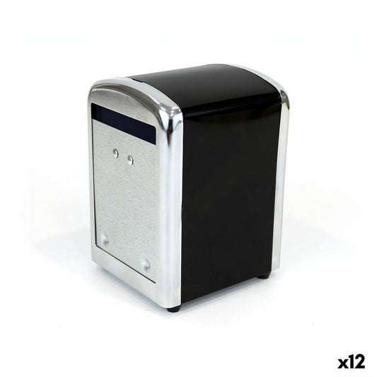 Napkin holder Quttin Black 10,6 x 9,6 x 13,9 cm Hotel industry (12 Units)