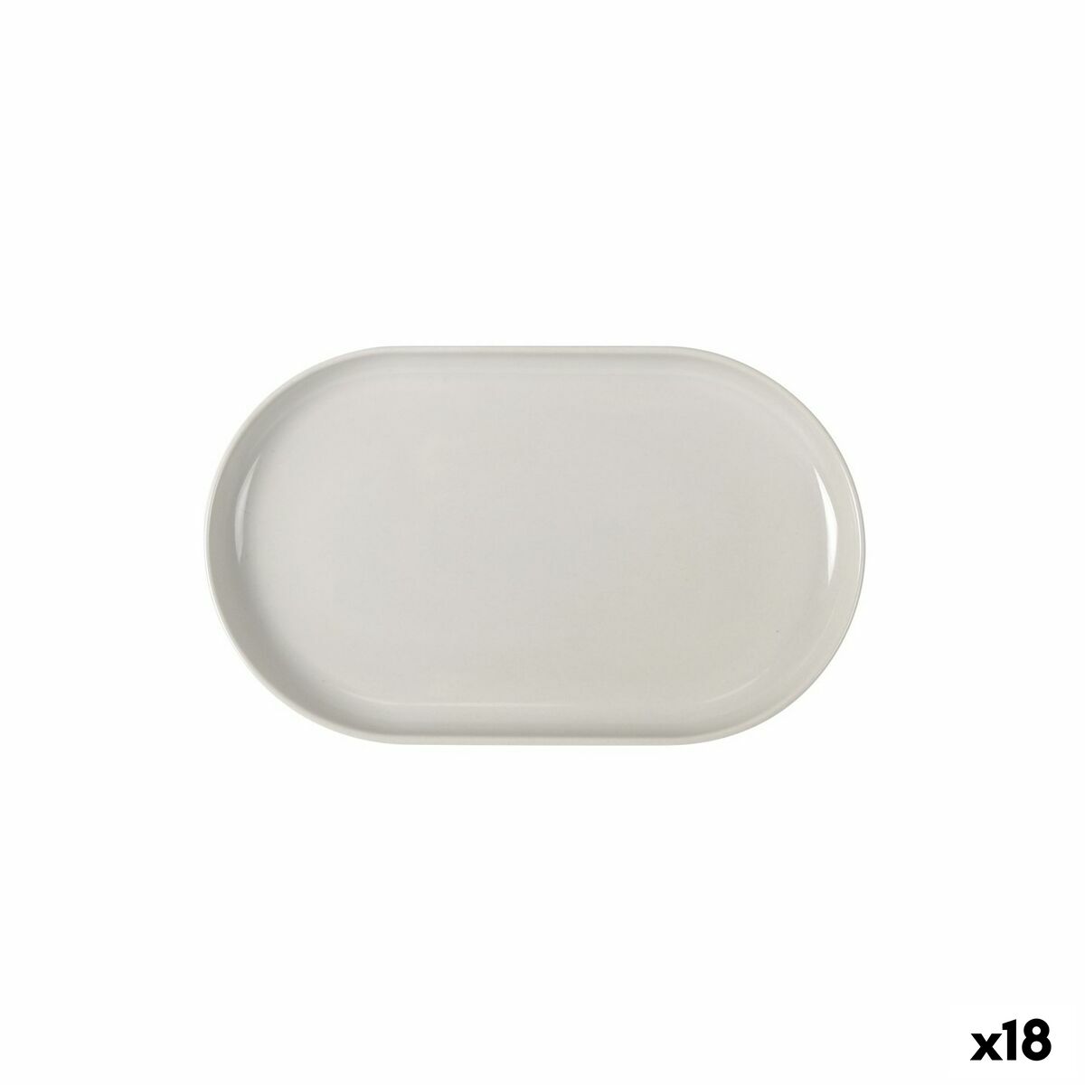 Välipalatarjotin La Mediterránea Ivory Oval 25 x 15 x 2,2 cm (18 yksikköä)