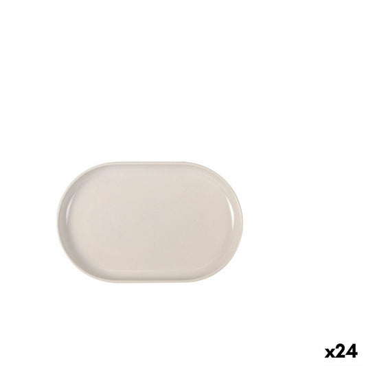 Välipalatarjotin La Mediterránea Ivory Oval 20 x 13 x 2 cm (24 yksikköä)