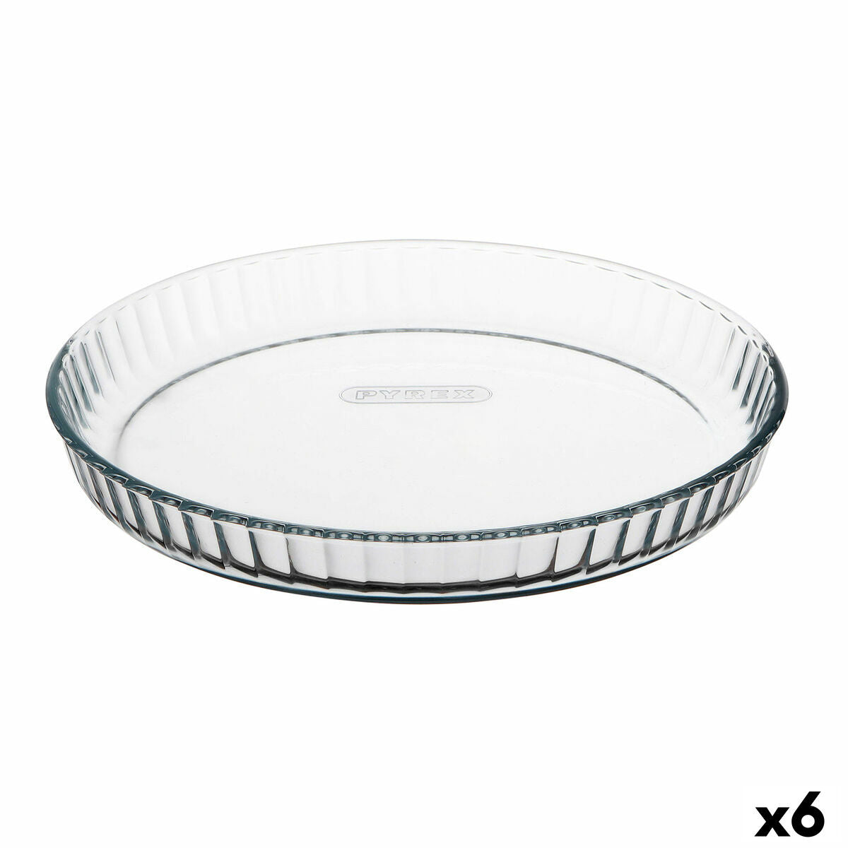 Kakkumuotti Pyrex Classic Vidrio läpinäkyvä lasi litteä pyöreä 27,7 x 27,7 x 3,5 cm 6 kpl