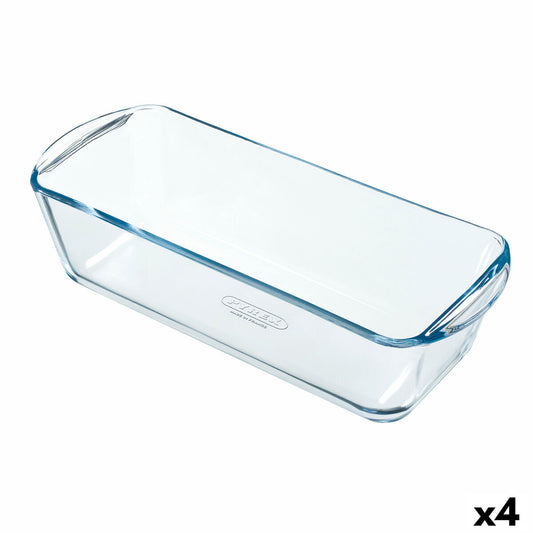 Uunimuotti Pyrex Classic Vidrio suorakaiteen muotoinen läpinäkyvä 32 x 12 x 8 cm (4 kpl)