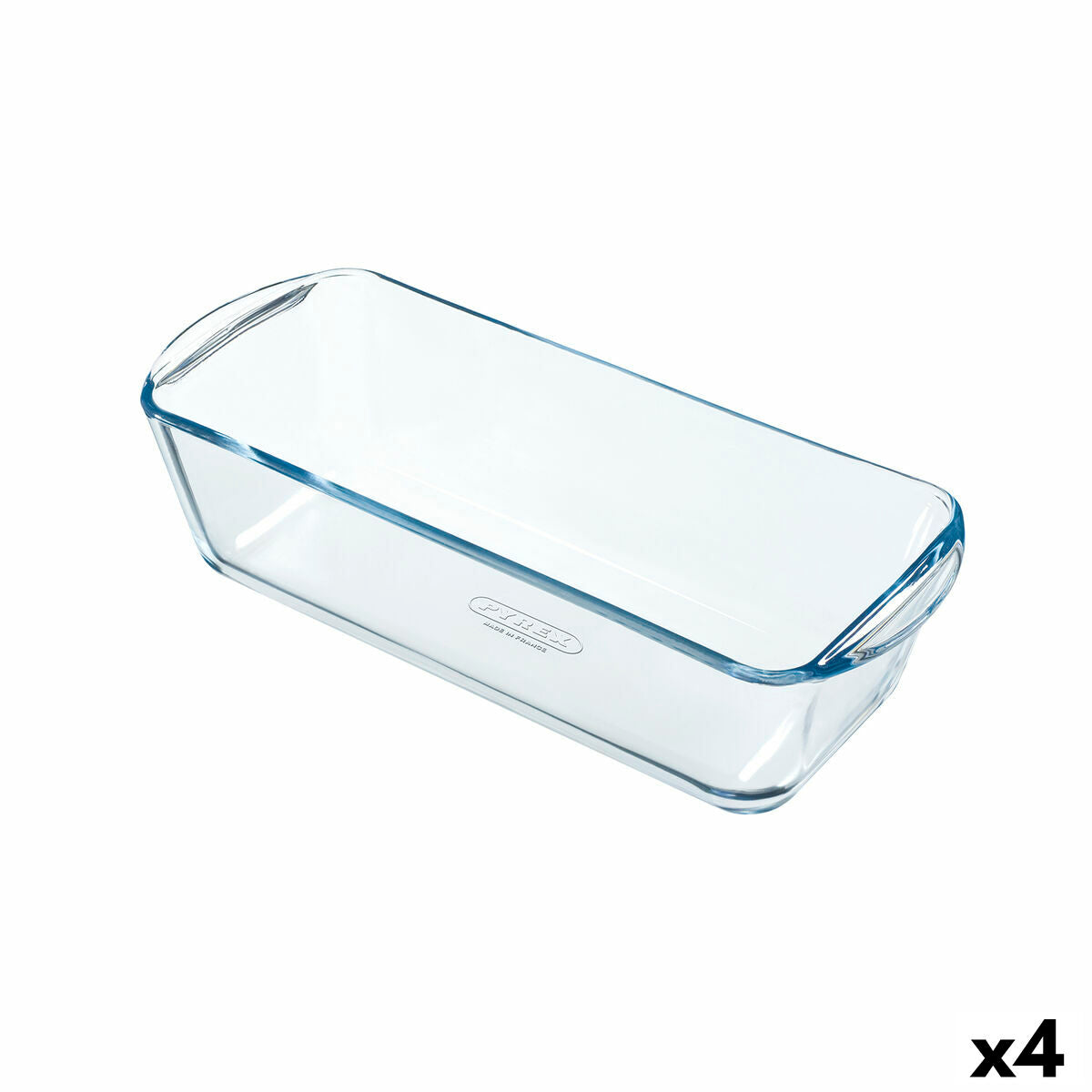 Uunimuotti Pyrex Classic Vidrio suorakaiteen muotoinen läpinäkyvä lasi 28 x 11 x 8 cm (4 kpl)