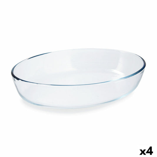 Uunilautanen Pyrex Classic Vidrio läpinäkyvä lasi, soikea 30 x 21 x 7 cm (4 kpl)