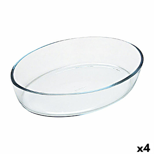 Uuniastia Pyrex Classic Vidrio läpinäkyvä lasi, soikea 40 x 28 x 7 cm (4 kpl)