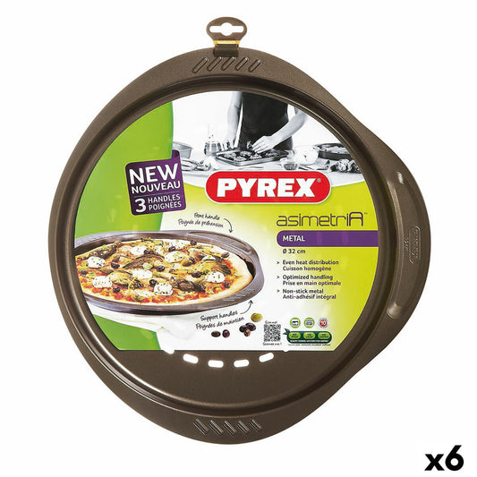 Pizzamuotti Pyrex Asimetria metalli Ø 32 cm (6 yksikköä)