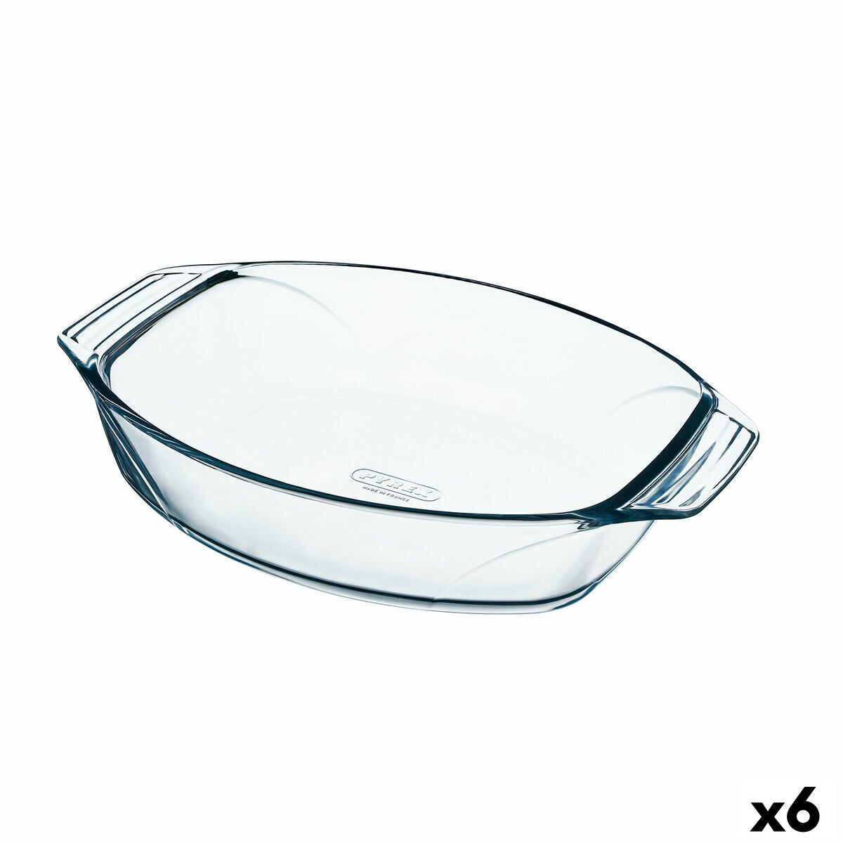 Uunilautanen Pyrex vastustamaton läpinäkyvä lasi soikea 35,1 x 24,1 x 6,9 cm (6 kpl)