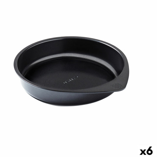 Kakkumuotti Pyrex Magic Black Metal Pyöreä 20 cm 6 kpl