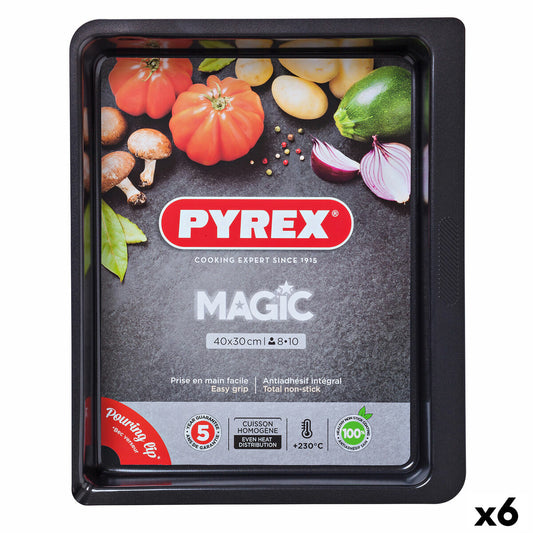 Uunilautanen Pyrex Magic suorakulmainen metalli 6 kpl 40 x 31 cm