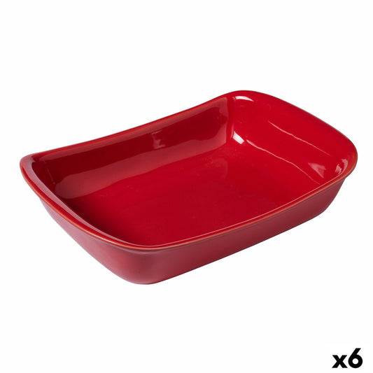 Uunilautanen Pyrex Supreme Red Keraaminen suorakaiteen muotoinen 30,2 x 20 x 7,4 cm (6 yksikköä)